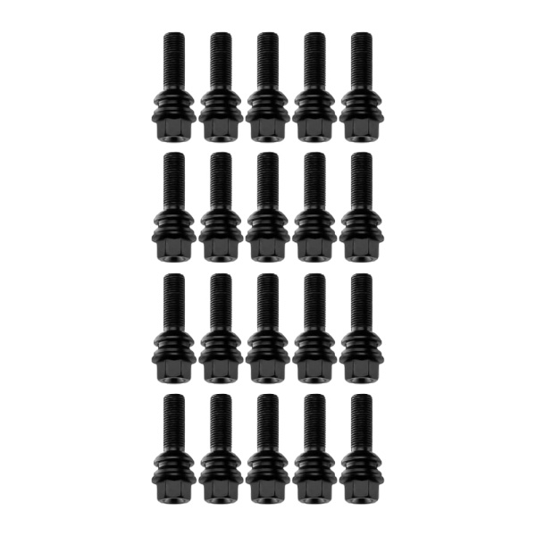 Bimecc VW Transporter T5 / T6 Black Wheel Bolts - OEM Style M14x1.5 - Radius Seat