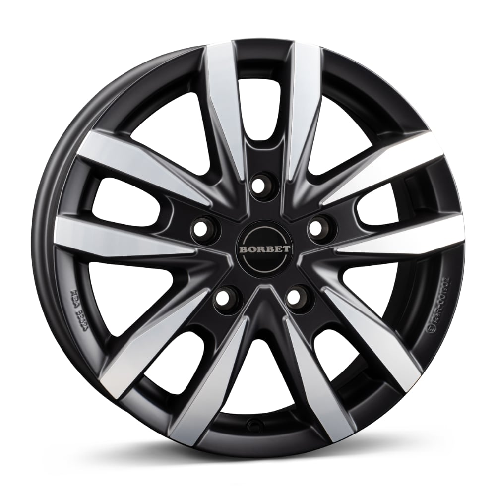 16'' Borbet CW5 Matt Black Polished Alloy Wheels