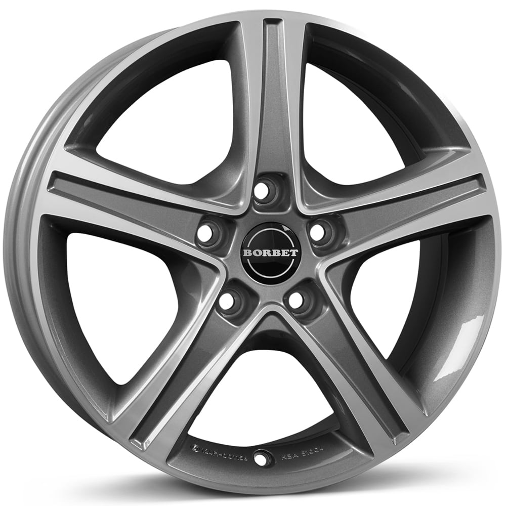 17'' Borbet CWD Mistral Anthracite Polished Glossy Alloy Wheels